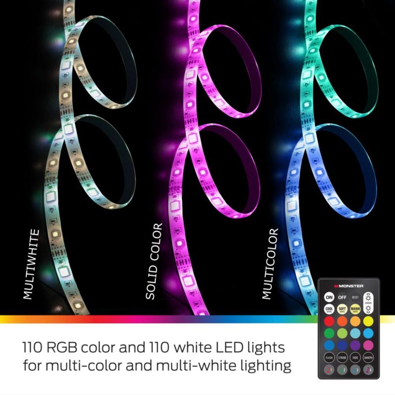 Tira de luces LED reactivas al sonido XTREME de 5 m con control remoto