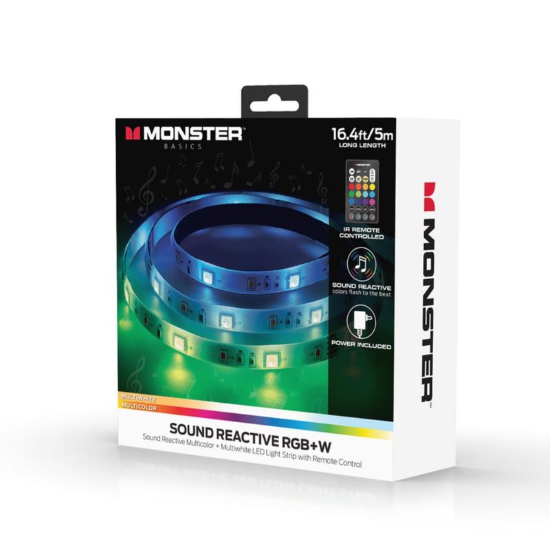 Tira de luces LED reactivas al sonido XTREME de 5 m con control remoto
