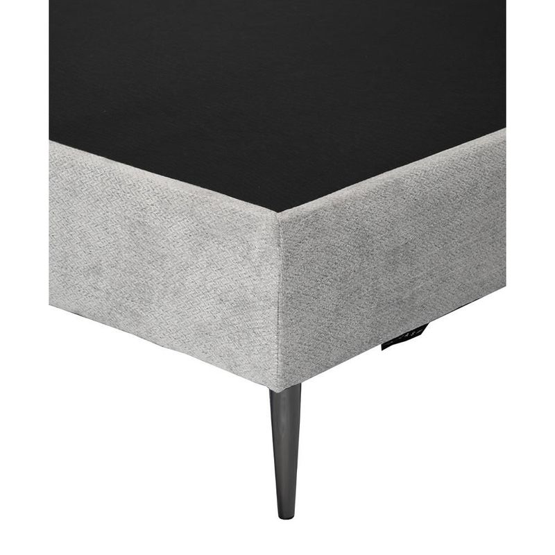 Cabecera Aria+ Base Cama Slim Bond Ash Plata Individual Dicasa CDZ