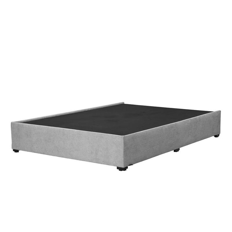 Cabecera Aria+Base Cama Bond Ash Plata Matrimonial Dicasa CDZ