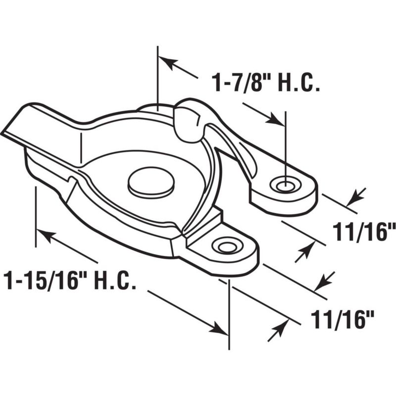 Ventana de madera de doble hoja Lock PRIME-LINE F 2574 de latón