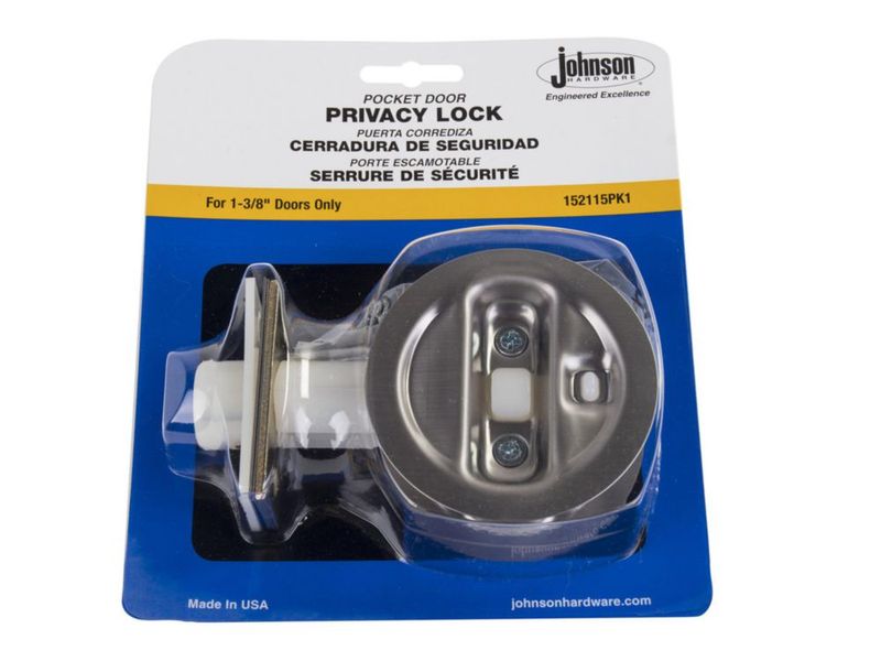 Puerta corrediza Lock Johnson Hardware de níquel cepillado para privacidad