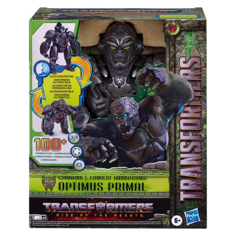 Toy Transformers Rise of The Beasts Command & Convert Optimus Primal de 125 pulgadas