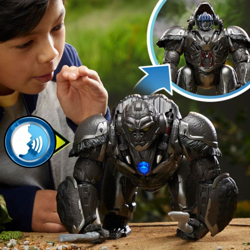 Toy Transformers Rise of The Beasts Command & Convert Optimus Primal de 125 pulgadas