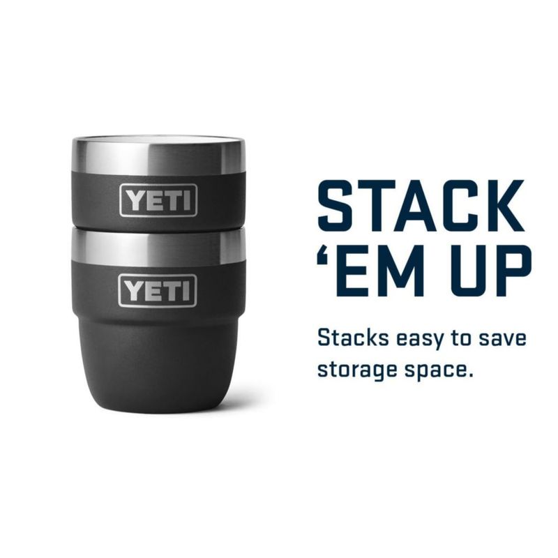 Taza YETI Rambler de acero inoxidable con aislamiento al vacío de 120 ml paquete de 2