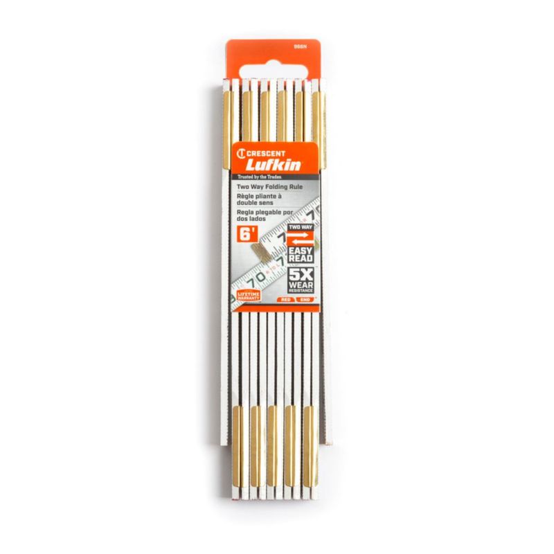 Regla Lufkin 966N de madera bidireccional de 16 cm x 18 m