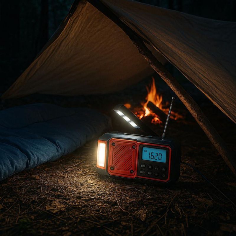 Radio de emergencia Supersonic SC-1078ERN con energía solar y manivela