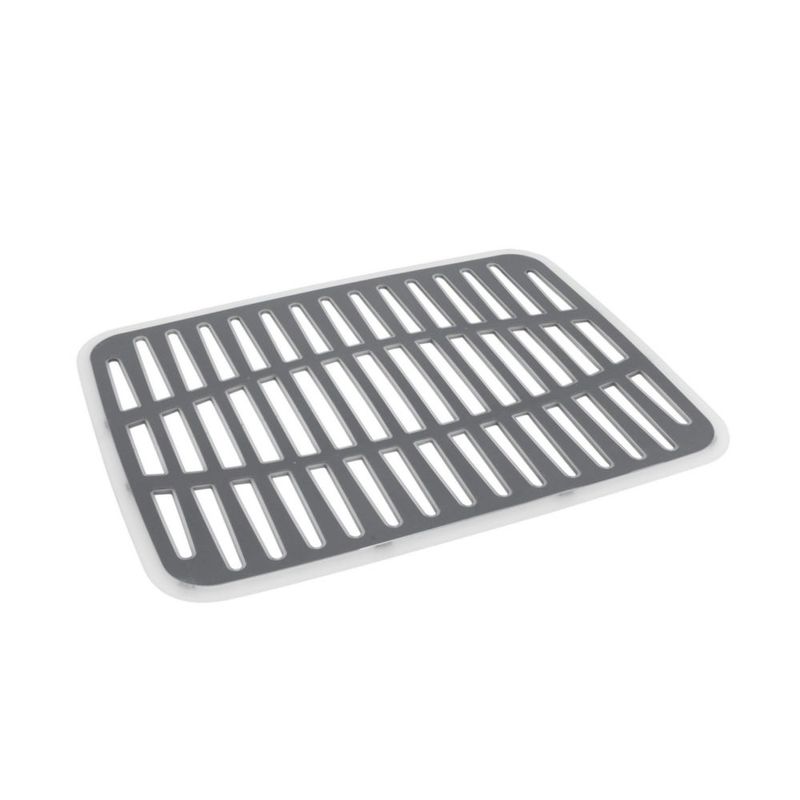 Alfombrilla para fregadero de cocina Spectrum tamaño grande gris 31 x 41 cm con agarre