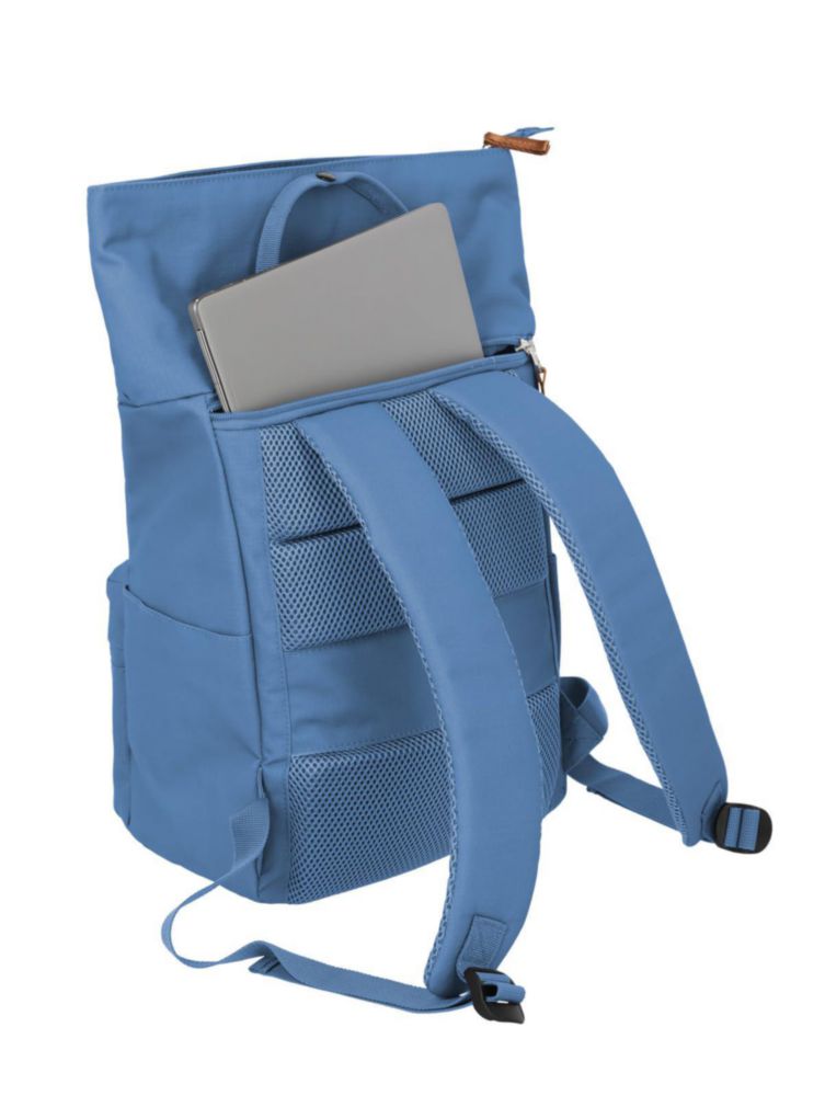 Mochila travelite 37‑46 cm 14 L Denim con cierre enrollable para portátil de 14 pulgadas