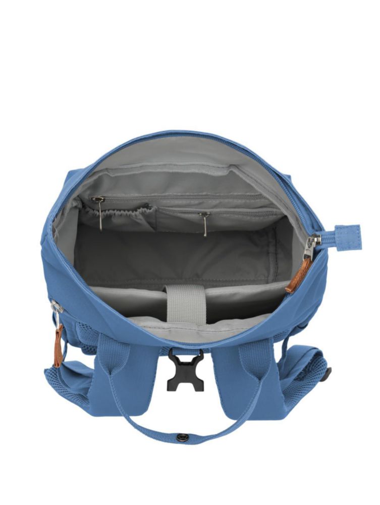 Mochila travelite 37‑46 cm 14 L Denim con cierre enrollable para portátil de 14 pulgadas