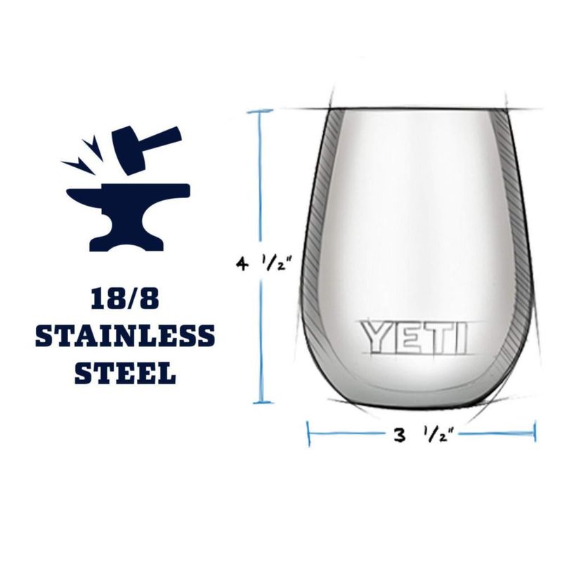 Vaso de vino YETI Rambler de acero inoxidable con aislamiento al vacío de 300 ml