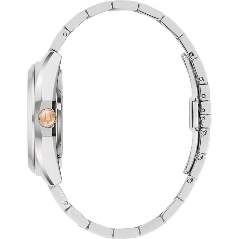 Reloj Bulova 98B422 automático de acero inoxidable color burdeos de 39 mm