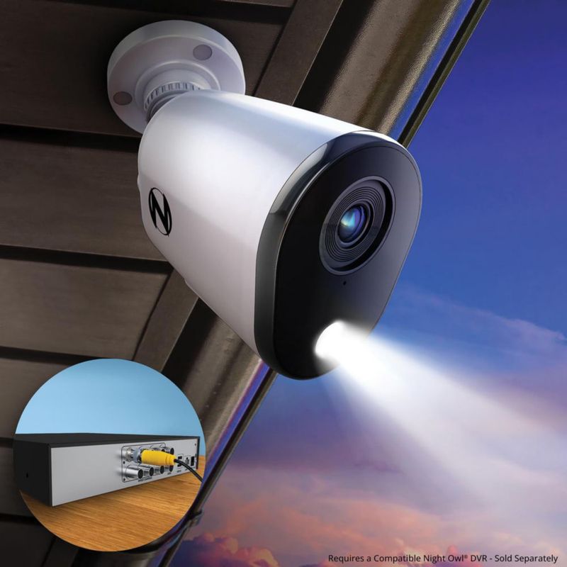 Cámara de seguridad Night Owl Add On con cable audio bidireccional 4K HD paquete de 2 unidades