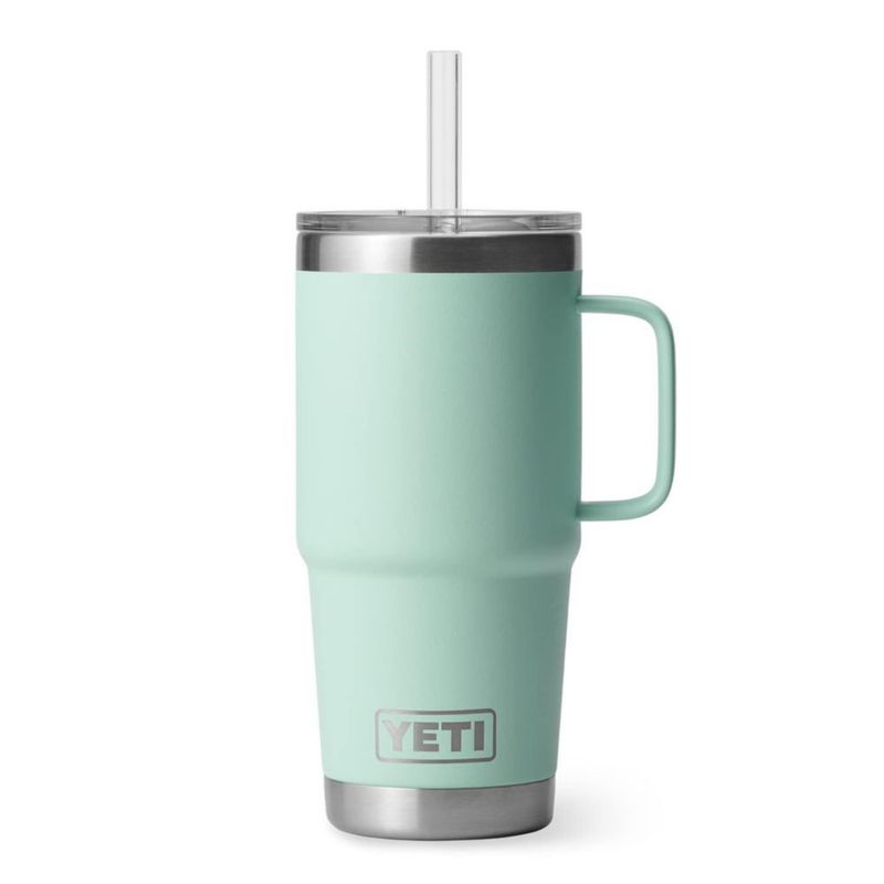 Vaso YETI Rambler de 750 ml con asa y tapa con pajita Seafoam