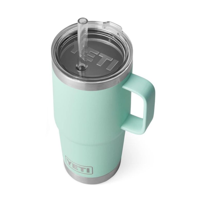 Vaso YETI Rambler de 750 ml con asa y tapa con pajita Seafoam
