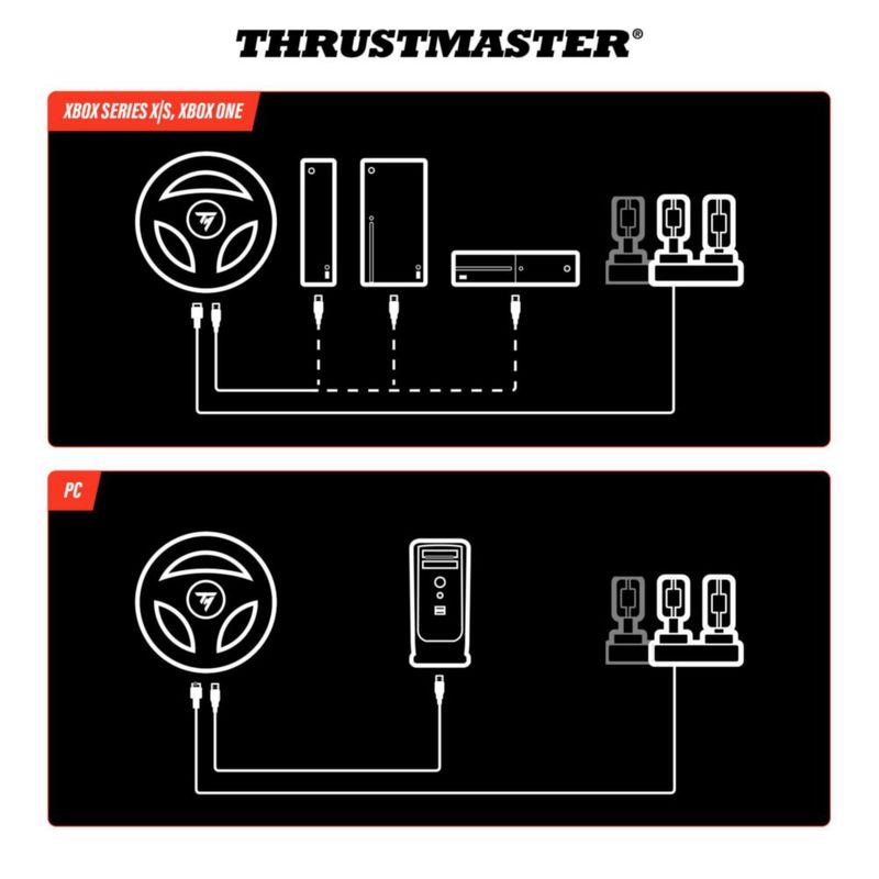 Volante y pedales de carreras Thrustmaster T98 Ferrari 296 GTS
