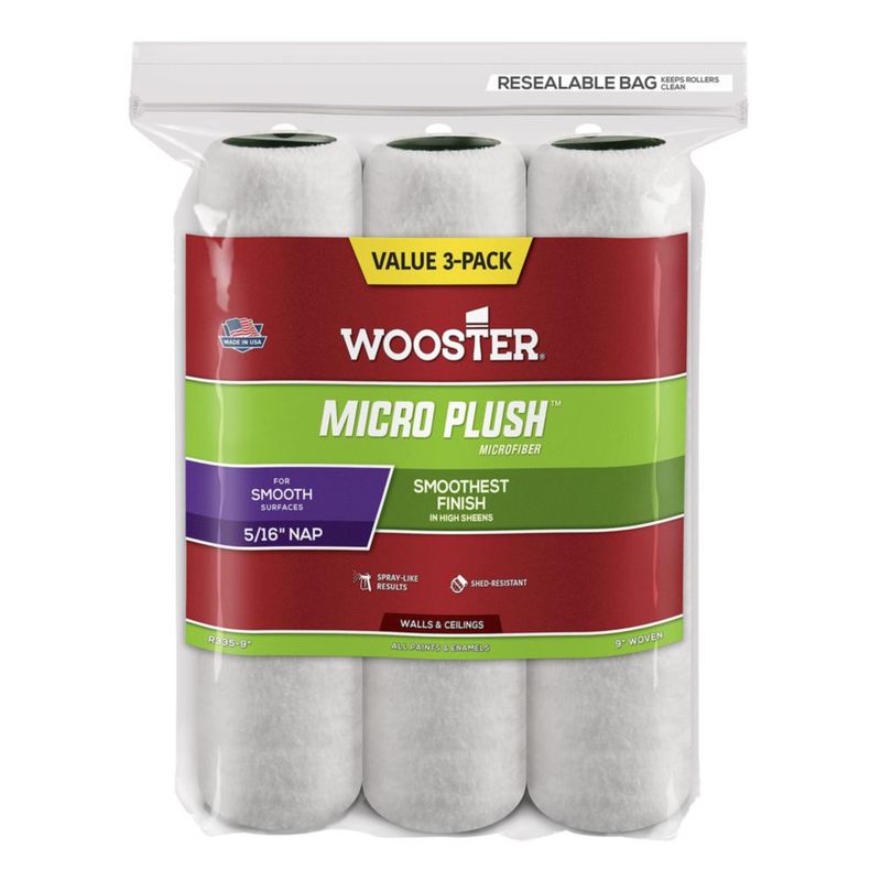 Roller Cover Wooster R335-9 micropeluche 9 cm 5/16 siesta (paquete de 3)