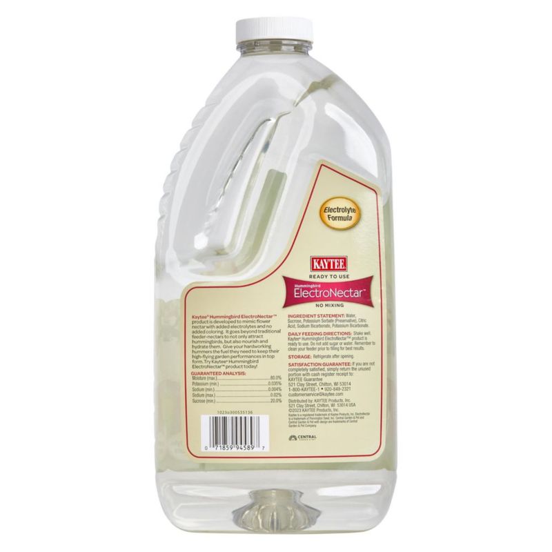 Alimento para Colibrí Kaytee ElectroNectar 1890 ml Listo para Usar