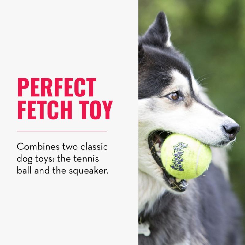 Bolas Squeakair KONG para Perro – Pack de 3 (tamaño mediano)