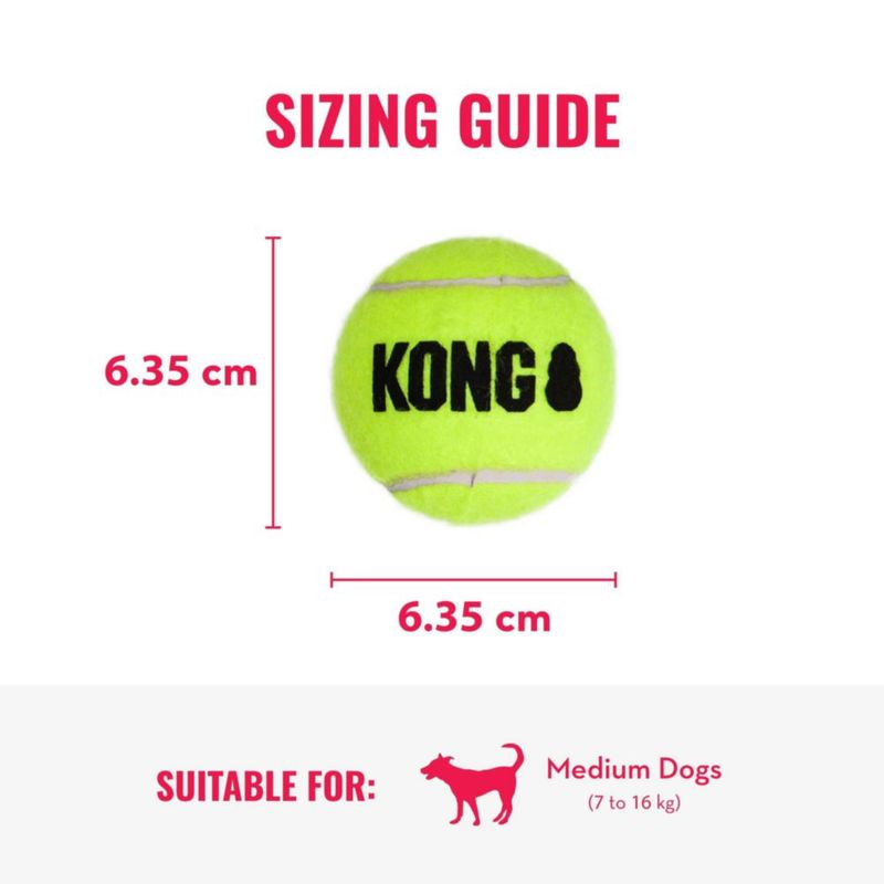Bolas Squeakair KONG para Perro – Pack de 3 (tamaño mediano)