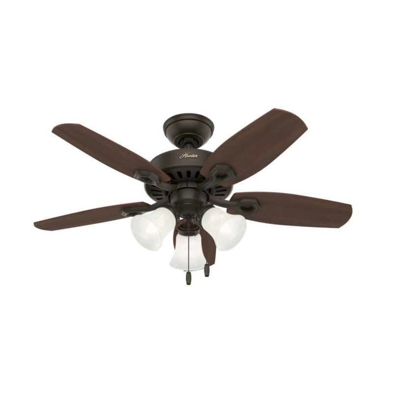 Ventilador de techo Hunter de 42 pulgadas con cadena de luz LED para interiores color bronce