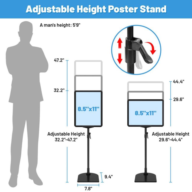 Soporte de Señal VAIIGO Pack de 6 85 × 11 cm Ajustable
