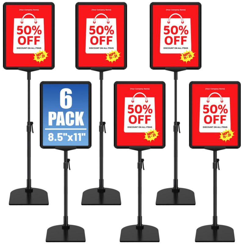 Soporte de Señal VAIIGO Pack de 6 85 × 11 cm Ajustable