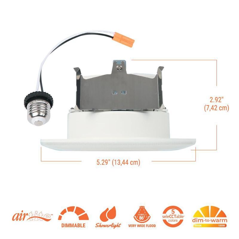 Luminaria HALO RL moldura LED de 4 pulgadas 700 lúmenes CCT seleccionable