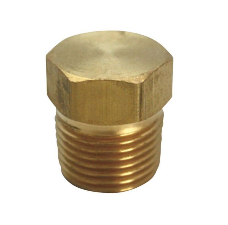 Tapón de cabeza hexagonal MPT de latón Homeplus+ de 1/4 pulgadas