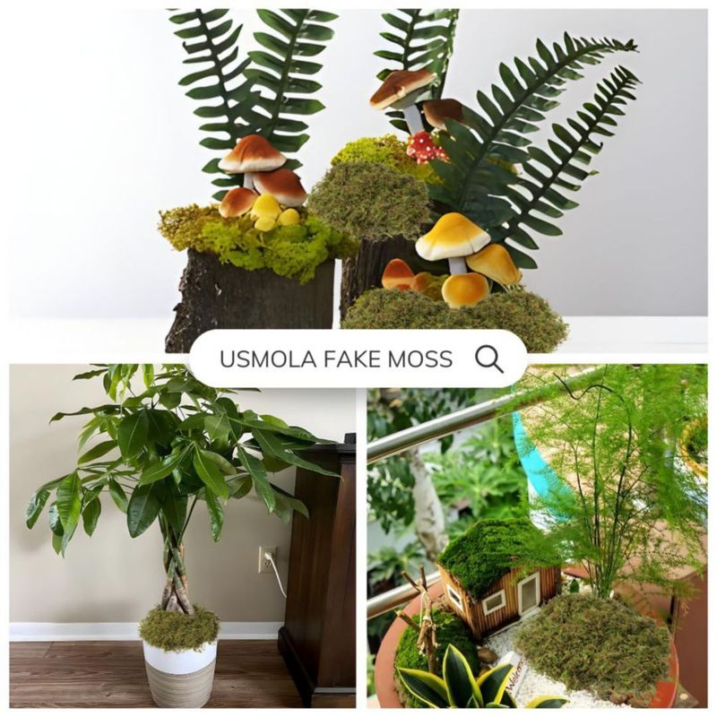 Musgo Artificial USMOLA 225 g Decoración Verde para Manualidades