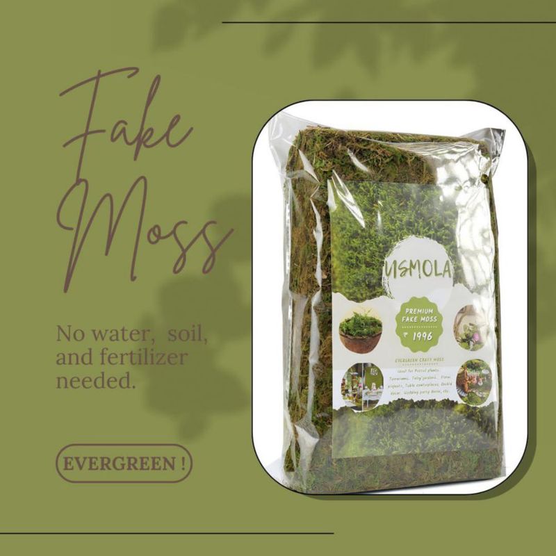 Musgo Artificial USMOLA 225 g Decoración Verde para Manualidades