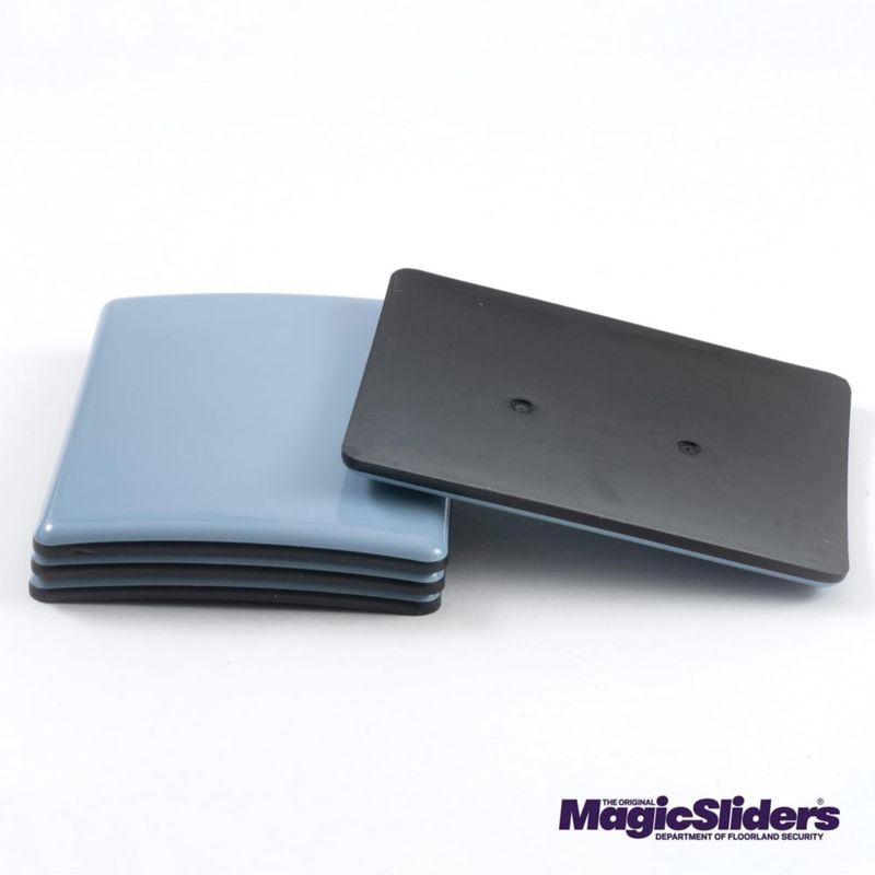 Furniture Sliders Magic Sliders de 4 x 3 pulgadas color gris pesado paquete de 4