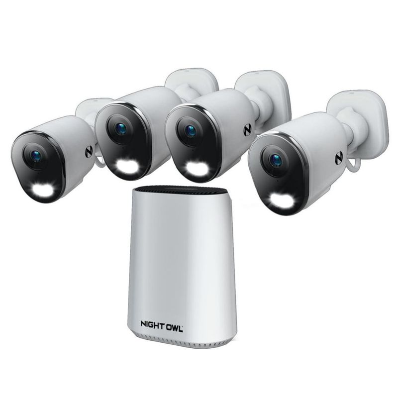 Home Security Night Owl Wi-Fi Hub con 4 cámaras 4K HD de 64 GB