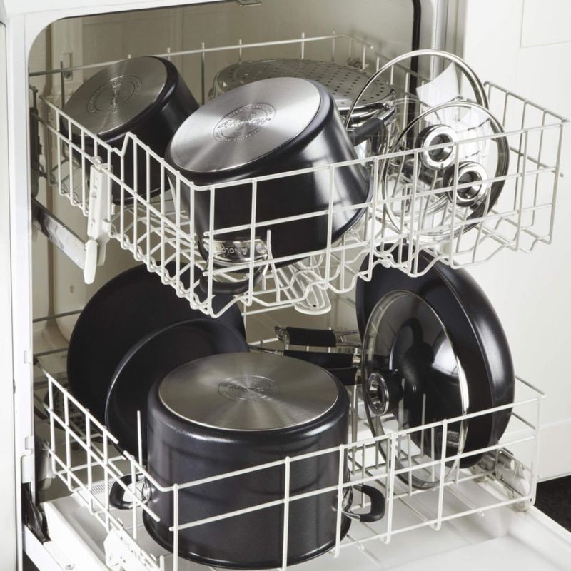 Juego de utensilios de cocina Anolon SmartStack anodizado duro 10 piezas negro