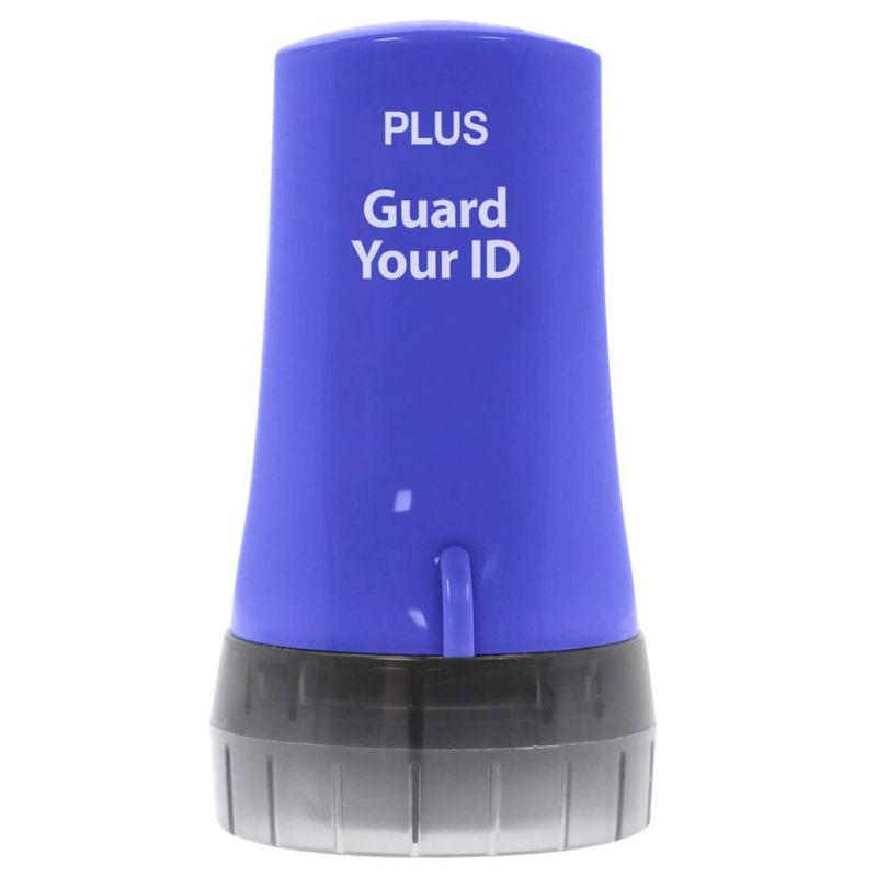 Sello de goma PLUS Protección contra Robo de Identidad – Rodillo azul