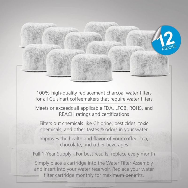 Filtros de agua BRENSTEN 12 unidades para cafeteras Braun