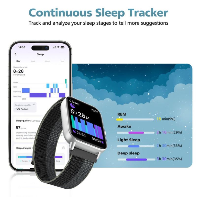 Reloj Inteligente Hingso 185" +120 Modos Fitness