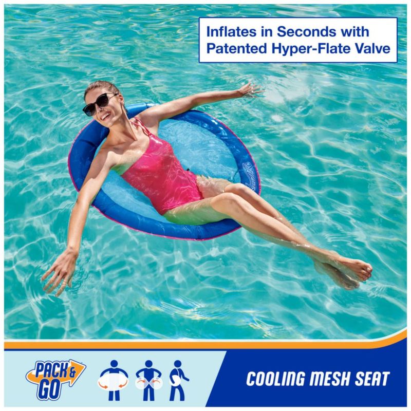 Tumbona de piscina SwimWays Spring Float Premium Papasan para adultos