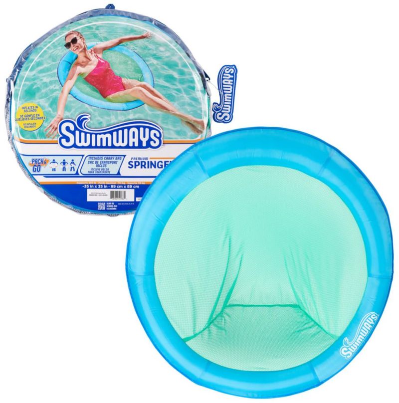 Tumbona de piscina SwimWays Spring Float Premium Papasan para adultos