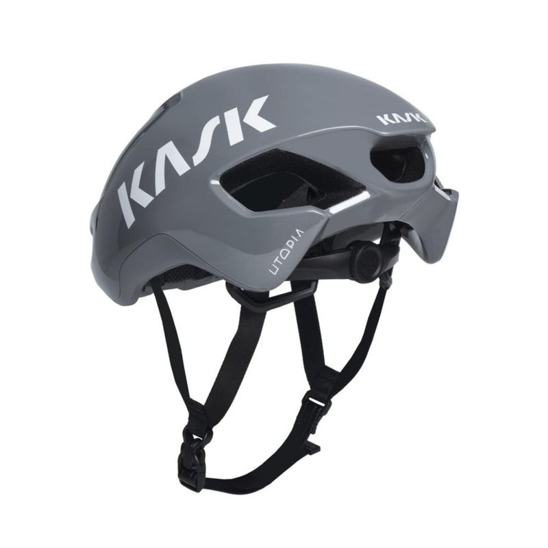 Casco aerodinámico Kask Utopia Y para ciclismo de carretera color gris tamaño pequeño