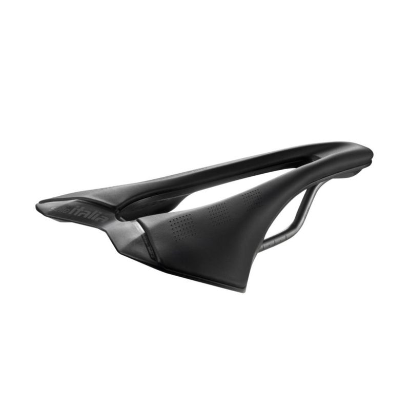 Silla de bicicleta Selle Italia 145x242 mm negra con rieles de acero hueco