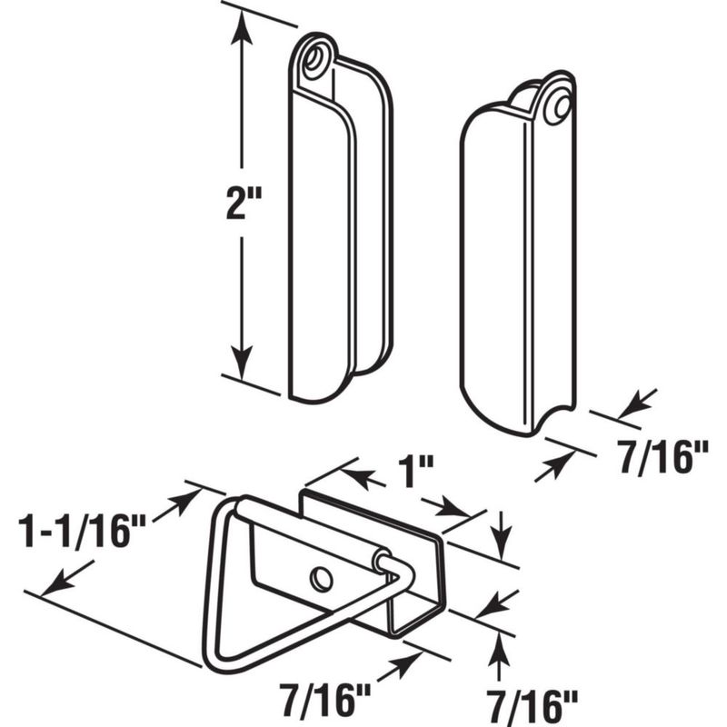 Colgadores de pantalla Prime-Line PL 7845 blancos de 2 x 11 cm paquete de 6