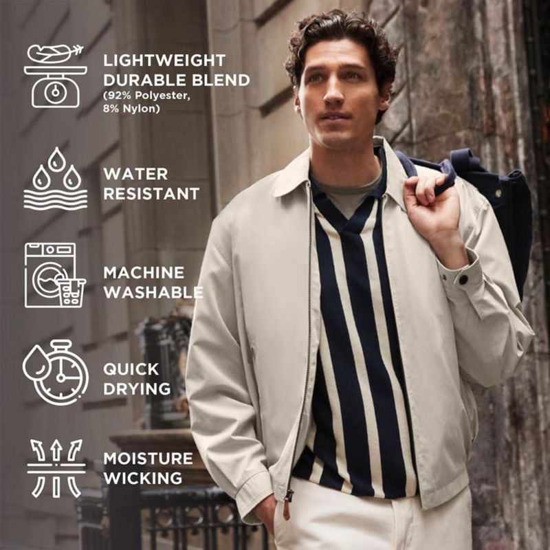 Chaqueta de Golf London Fog para Hombre Cierre Frontal Color Auburn