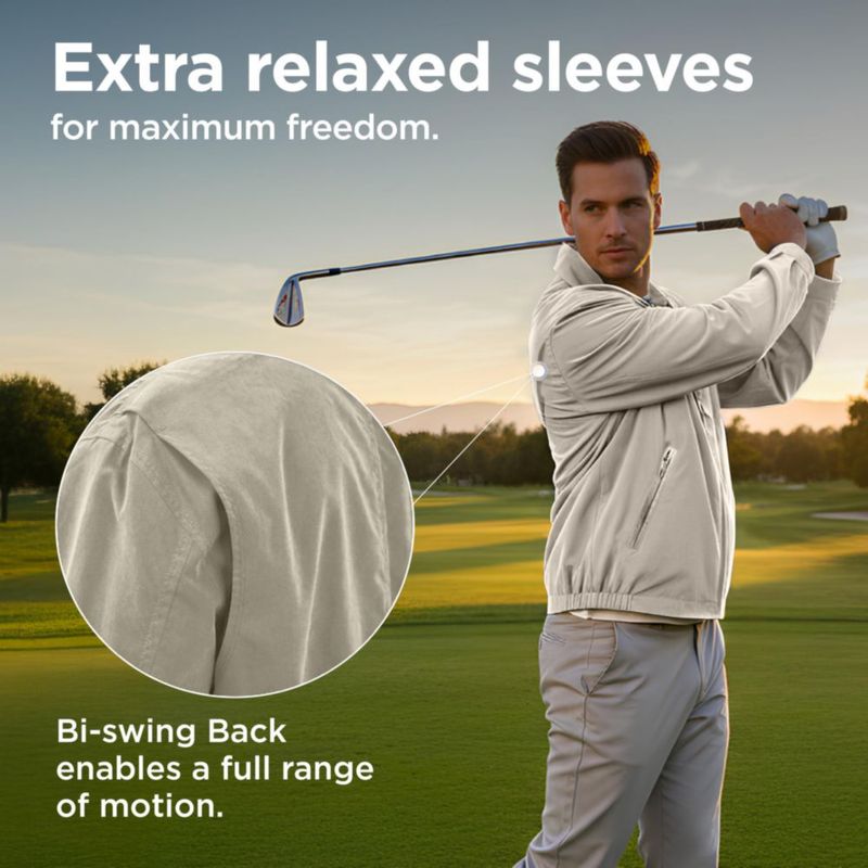 Chaqueta de Golf London Fog para Hombre Cierre Frontal Color Auburn