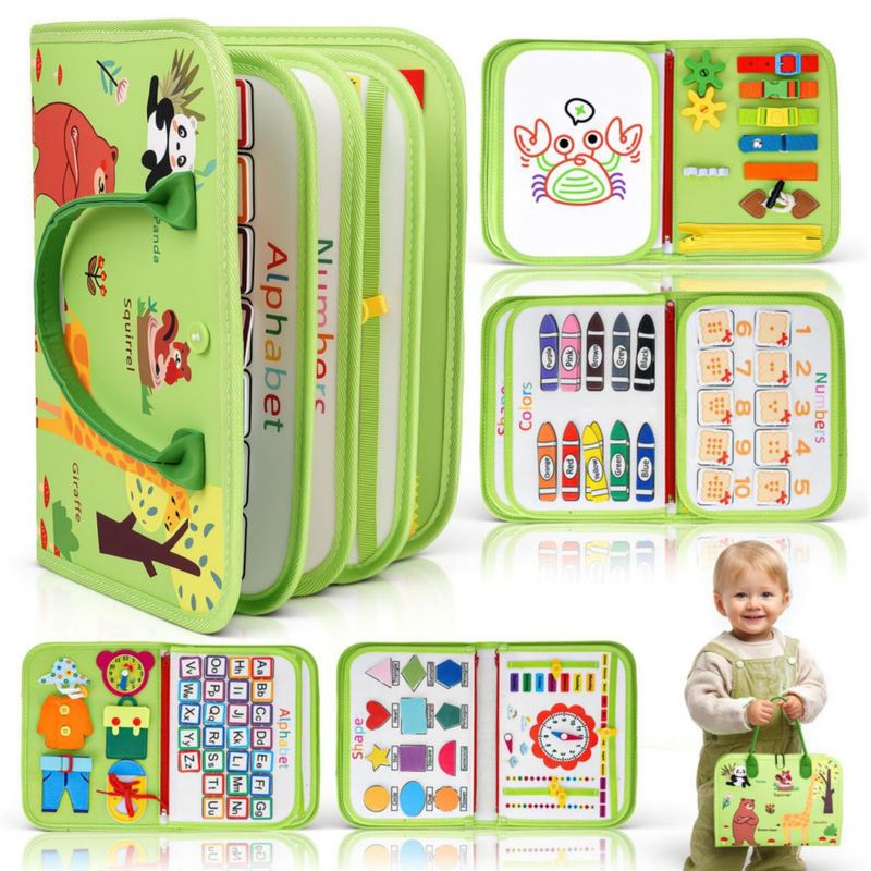 Libro Interactivo Montessori HumorPlay de 8 Páginas para Niños de 3 Años en Adelante