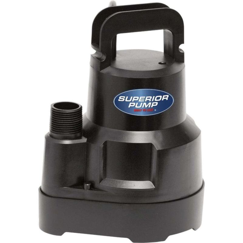 Bomba de agua Superior Pump 91016 1/6 HP exenta de aceite negra