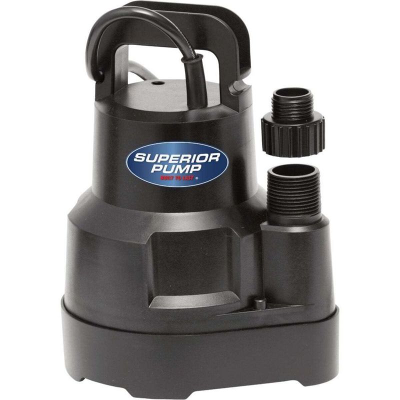 Bomba de agua Superior Pump 91016 1/6 HP exenta de aceite negra