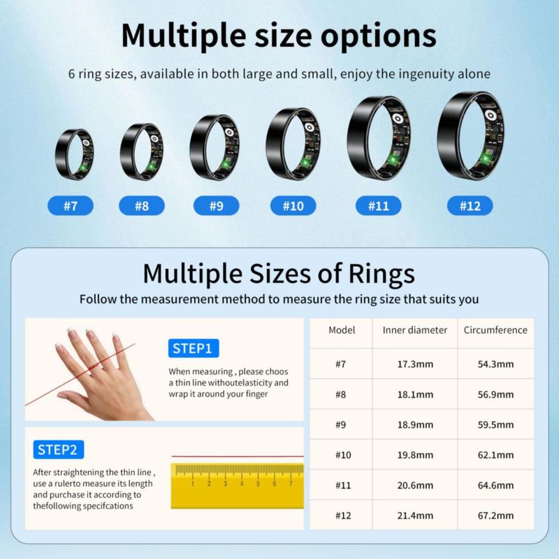 Anillo Inteligente BIEMHA Rastreador de Salud IP68 Impermeable en Oro Rosa