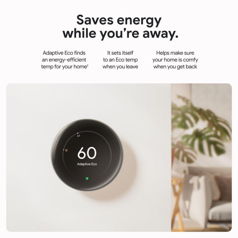 Termostato inteligente Google Nest Learning de cuarta generación con sensor