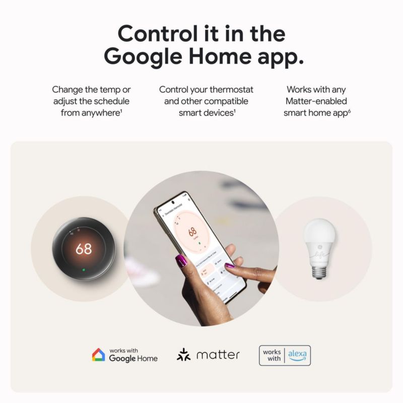 Termostato inteligente Google Nest Learning de cuarta generación con sensor